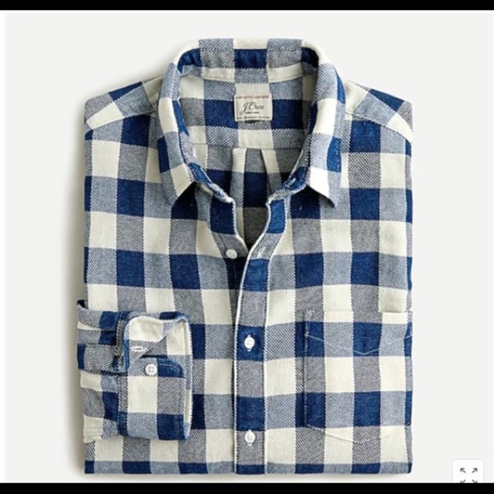 Men’s J. Crew Indigo Flannel shirt Blue Medium M